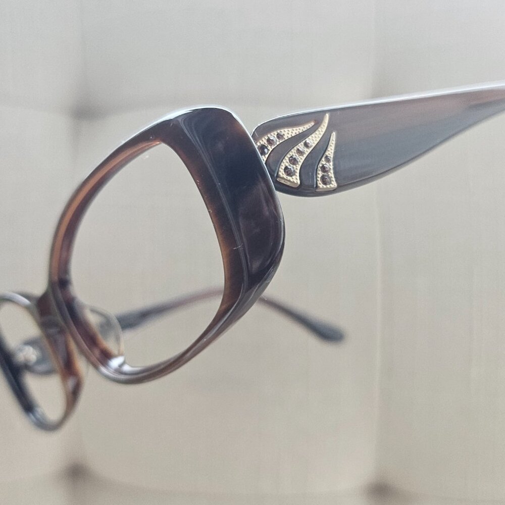Dana Buchman Women Eyeglasses TULUM Brown Crystal 53[]16 135 Frame - Picture 5 of 16